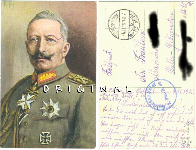 AK FELDPOST 1915 Wilhelm II. SOLDATENBRIEF 2. Fs.-R. 36 ORDEN - 10,00 Eur