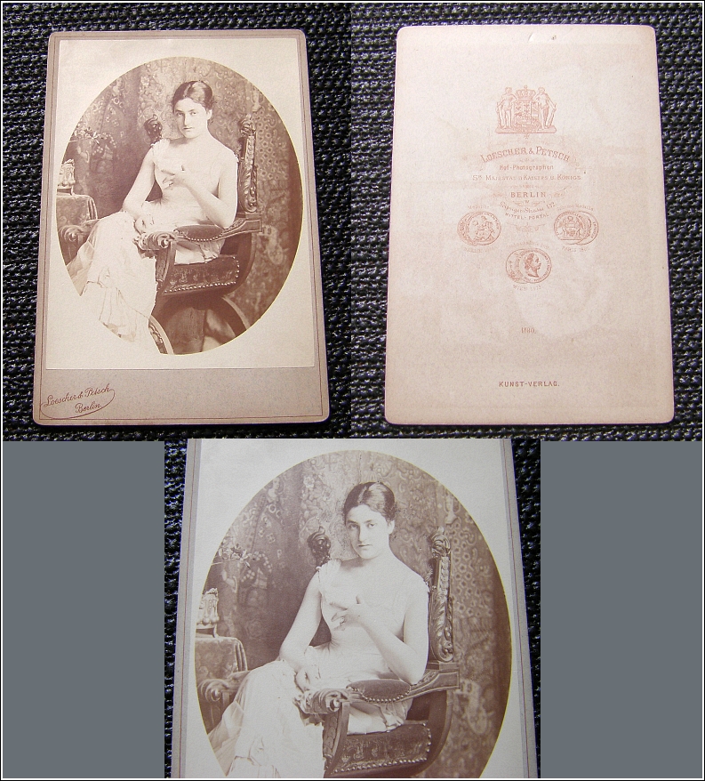 Orig. Kabinettfoto: JUNGE FRAU auf barockem Stuhl, ca. 1900 - 13,00 Eur