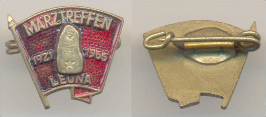 Altes kl. Abzeichen: Miniatur: MRZTREFFEN 1921-1965 LEUNA - 33,00 Eur