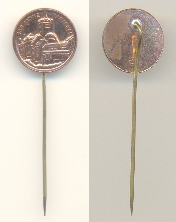 Anstecknadel: 900 Jahre WARTBURG - 1967,  1,8 cm - 12,00 Eur