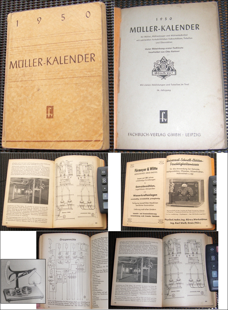 Originaler, illustrierter MLLERKALENDER von 1950 - 16,00 Eur