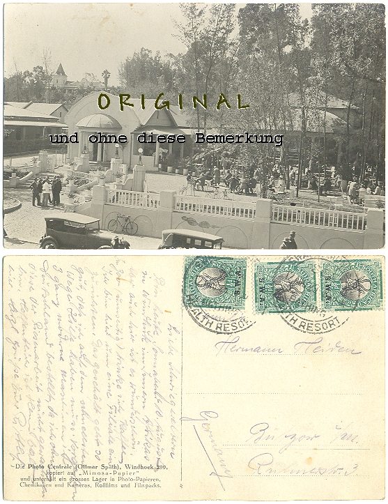 WINDHOEK, S.W.A., Health Resort (Sanatorium)  1929 nach Btzow gelaufen - 25,00 Eur