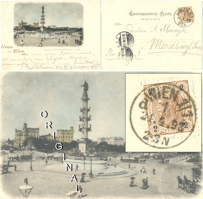 AK: WIEN
                Praterstern, Tegetthoff-Monument; 1898 gelaufen - 22,00
                Eur