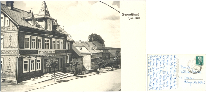AK, Fotokarte: OBERWEISSBACH (Thr.) HOG Central-Caf 1968 - 7,00 Eur