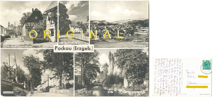 Fotokarte: POCKAU Erzgebirge, 1960 gelaufen - 4,00 Eur