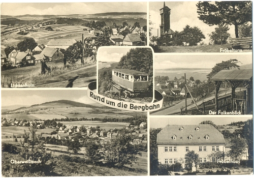 Fotokarte: BERGBAHN Oberweibach, Lichtenhain (Thr.) 1968 - 4,00 Eur