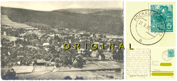 Fotokarte: POCKAU (Flhatal) im Erzgebirge, 1960 - 4,00 Eur