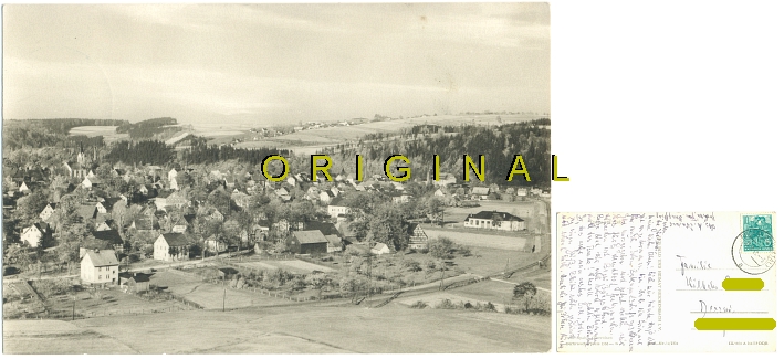 Fotokarte: POCKAU, Erzgebirge, Panorama, 1959 - 4,00 Eur