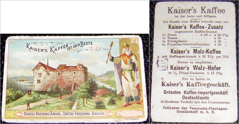 Sammelbild: KAISERS KAFFEE: Schloss HABSBURG (Aargau) - 5,00 Eur