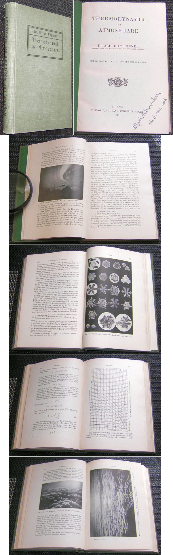 Buch: THERMODYNAMIK DER ATMOSPHRE Dr. Alfred Wegener 1911 - 110,00 Eur