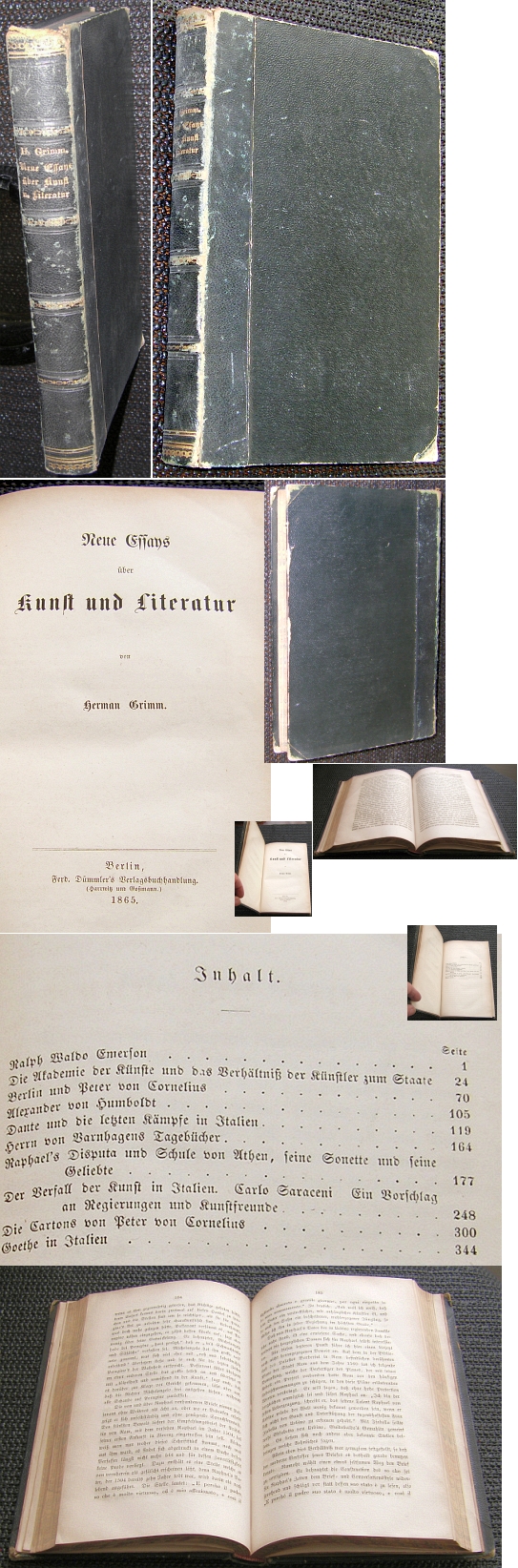 Buch: NEUE ESSAYS ber KUNST und LITERATUR Herman Grimm 1865 - 120,00 Eur