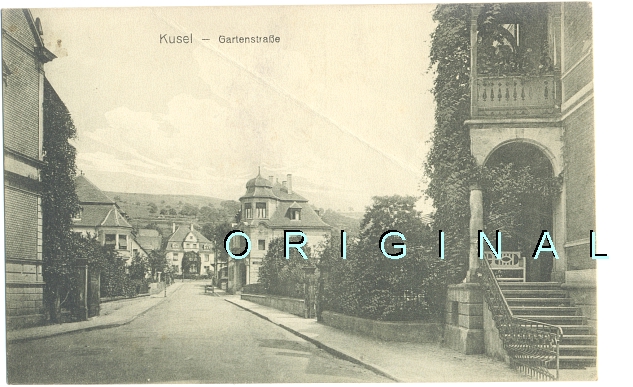 Ansichtskarte von 1918: KUSEL Gartenstrae - 5,00 Eur