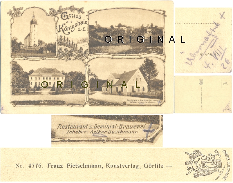 KNIGSHAIN (O.-L.): Restaurant ARTHUR BUSCHMANN u. a. ~ 1925 - 20,00 Eur
