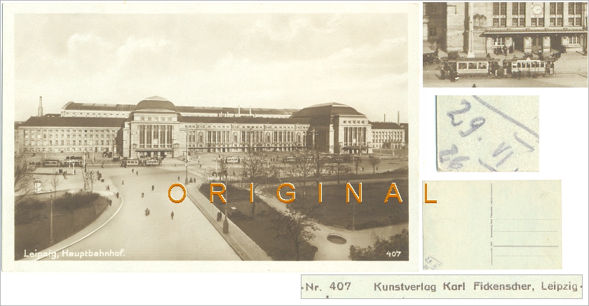 AK, Fotokarte LEIPZIG (Sachsen): Hauptbahnhof; ca. 1925 - 12,00 Eur