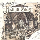 LITHO: MAINZ Restaurant HEILIG
                                  GEIST; 1896 gelaufen - 12,00 EUR