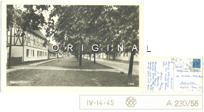 AK, Fotokarte: NEUDORF im Harz
                  1955, Straße - 5,00 Eur