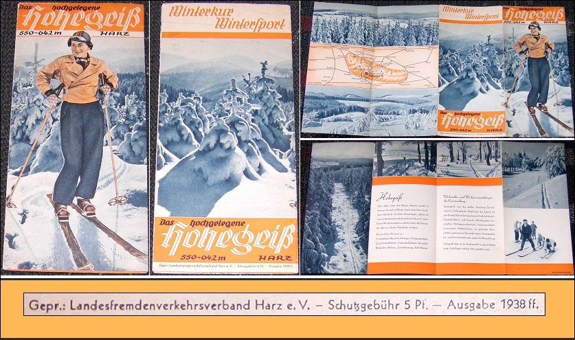 Faltblatt: Das hochgelegene HOHEGEISS 1938 (Hohegei im Harz, Niedersachsen) - 7,00 EUR