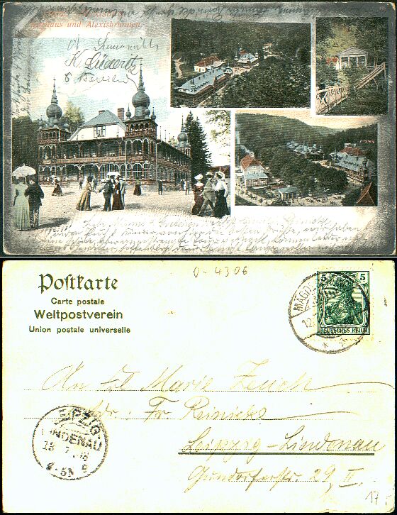 Kurhaus und Alexisbrunnen: 1903 gelaufen, 4 Abb. - 8,00 Eur